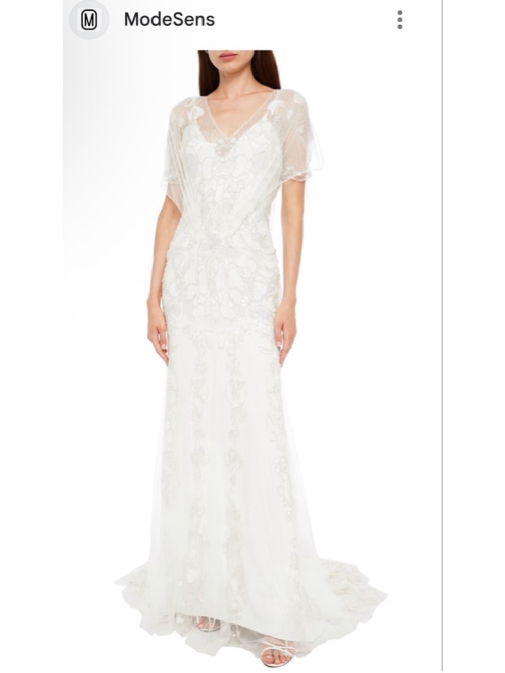 Jenny Packham Ivory Honey Layered Embellished Tulle Bridal Gown 12us/16uk NWT